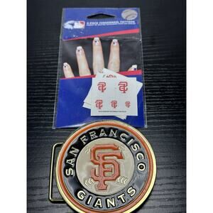 San Francisco SF Giants Belt Buckle MLB Baseball Scottsdale Bonus SF Nail Art
